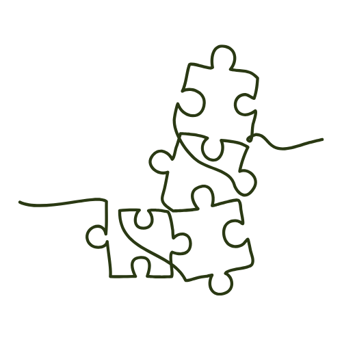 Éléments de puzzle qui s’emboîtent, symbole de lien, de connexion, d’harmonie